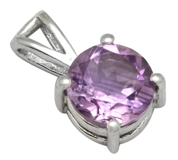 Necklaces YoTreasure 34 Natural Amethyst 925 Solid Sterling Silver Pendant Necklace With Chain
