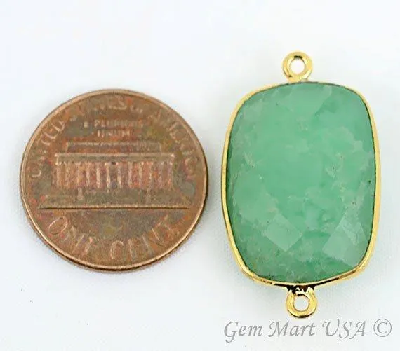 PreStyled Sets GemMartUSA Octagon 15x20mm Gold Bezel Double Bail Gemstone Connector PreStyled Sets GemMartUSA Octagon 15x20mm Gold Bezel Double Bail Gemstone Connector