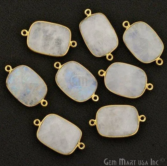 PreStyled Sets GemMartUSA Octagon 15x20mm Gold Bezel Double Bail Gemstone Connector PreStyled Sets GemMartUSA Octagon 15x20mm Gold Bezel Double Bail Gemstone Connector