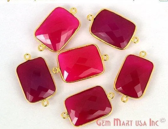 PreStyled Sets GemMartUSA Octagon 15x20mm Gold Bezel Double Bail Gemstone Connector PreStyled Sets GemMartUSA Octagon 15x20mm Gold Bezel Double Bail Gemstone Connector