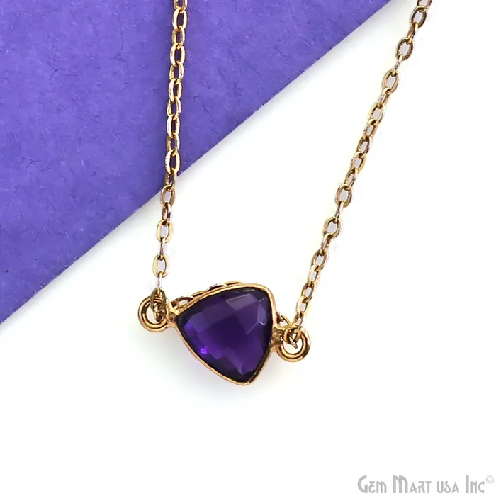 PreStyled Sets Trillion 8mm Double Bail Gold Bezel Gemstone Connector GemMartUSA