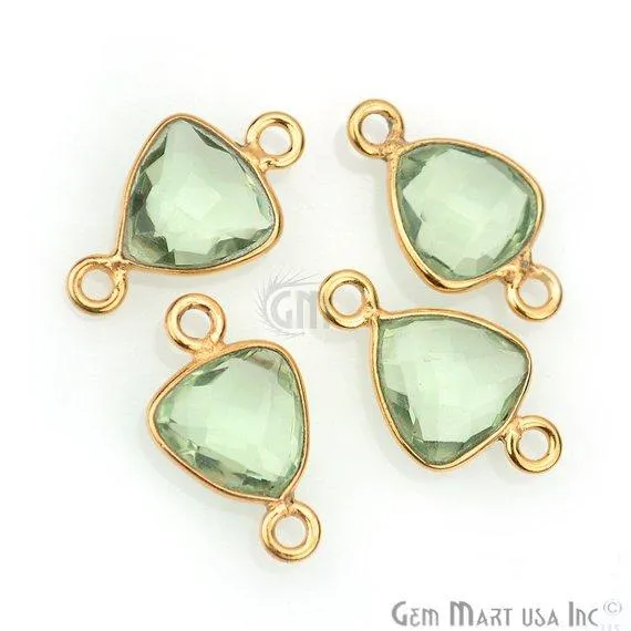 PreStyled Sets Trillion 8mm Double Bail Gold Bezel Gemstone Connector GemMartUSA