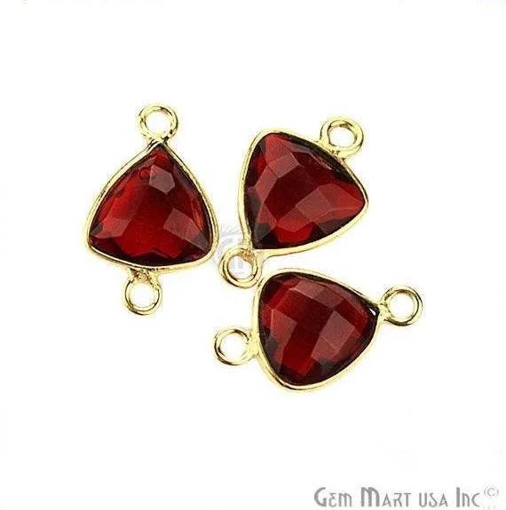PreStyled Sets Trillion 8mm Double Bail Gold Bezel Gemstone Connector GemMartUSA
