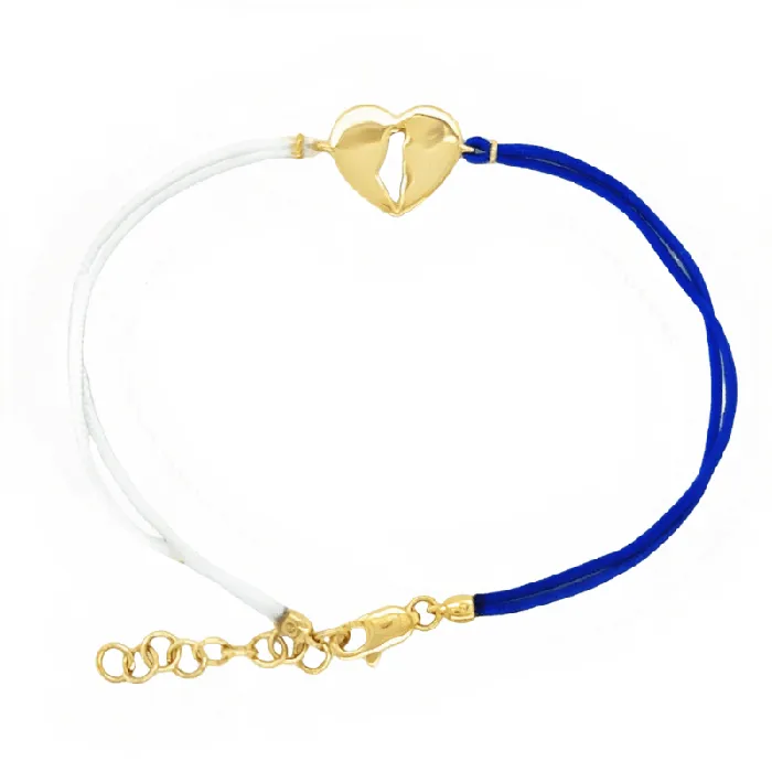 14K Gold Land Of Israel Cutout Heart Cord Bracelet Izakov Diamonds Fine Jewelry Bracelets 14K Gold Land Of Israel Cutout Heart Cord Bracelet Izakov Diamonds Fine Jewelry Bracelets