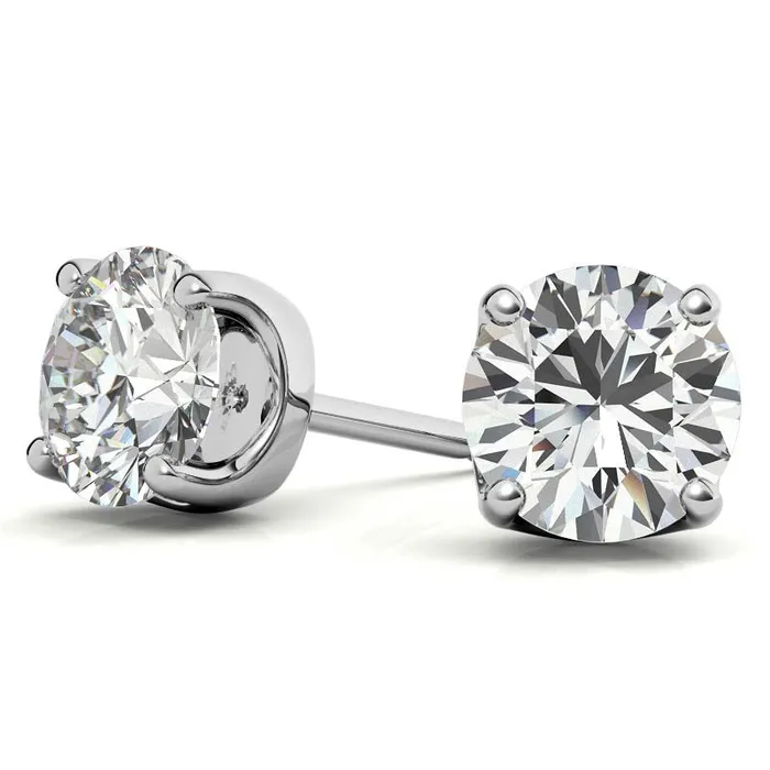 14K White Gold 100ctw Diamond Stud Earrings in Four Prong Solid Settings GEMS ONE CORPRATION Earrings 14K White Gold 100ctw Diamond Stud Earrings in Four Prong Solid Settings GEMS ONE CORPRATION Earrings