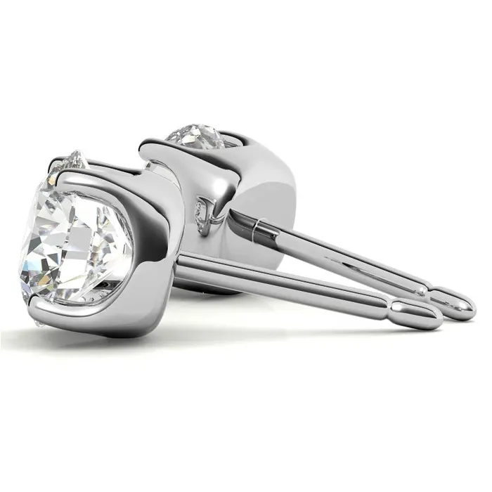 14K White Gold 100ctw Diamond Stud Earrings in Four Prong Solid Settings GEMS ONE CORPRATION Earrings 14K White Gold 100ctw Diamond Stud Earrings in Four Prong Solid Settings GEMS ONE CORPRATION Earrings