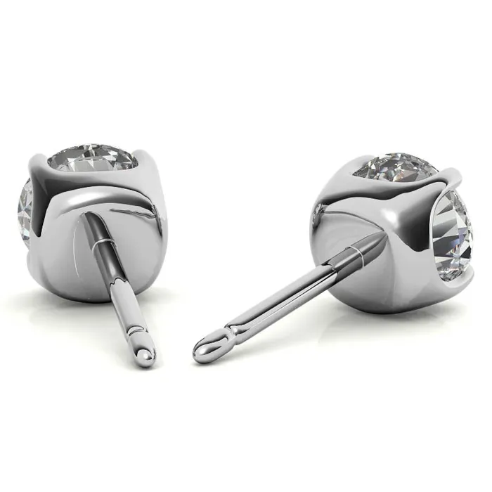 14K White Gold 100ctw Diamond Stud Earrings in Four Prong Solid Settings GEMS ONE CORPRATION Earrings 14K White Gold 100ctw Diamond Stud Earrings in Four Prong Solid Settings GEMS ONE CORPRATION Earrings