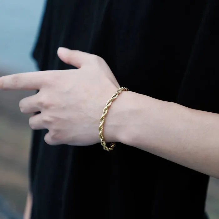 Bracelets 3mm Rope Bracelet in White Gold The Icetruck Bracelets 3mm Rope Bracelet in White Gold The Icetruck