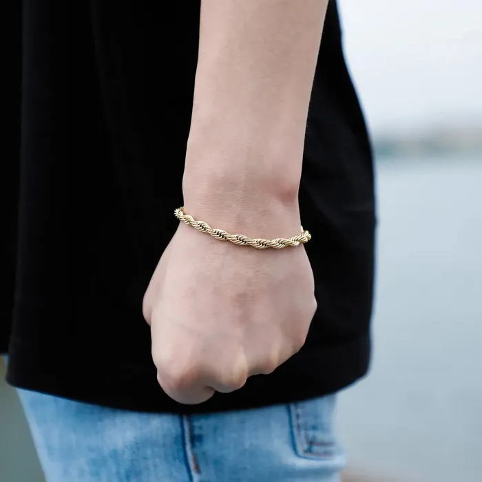 Bracelets 3mm Rope Bracelet in White Gold The Icetruck Bracelets 3mm Rope Bracelet in White Gold The Icetruck