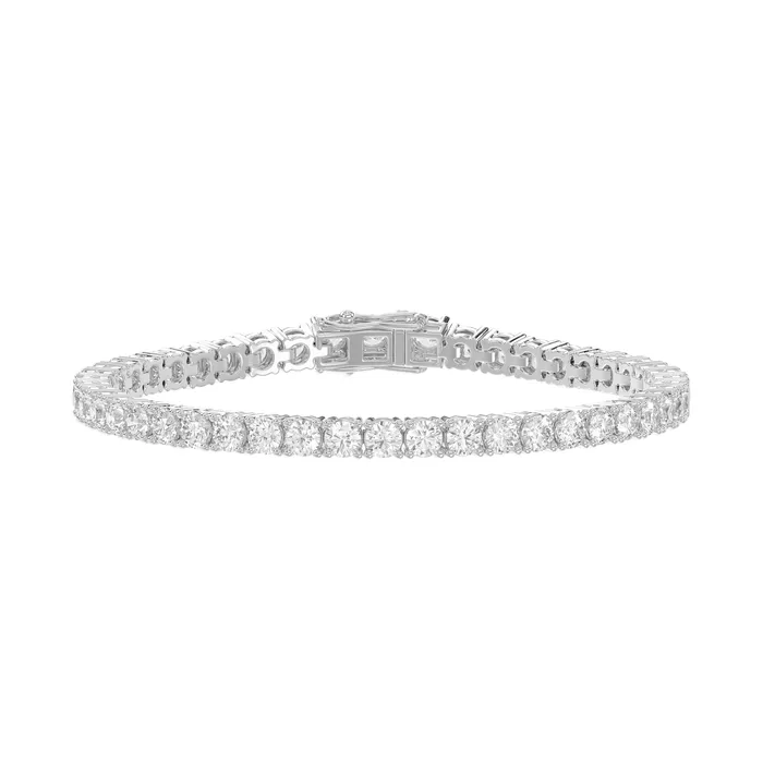 Bracelets AV LADIES TENNIS BRACELET 300CT ROUND DIAMOND 14K WHITE GOLD