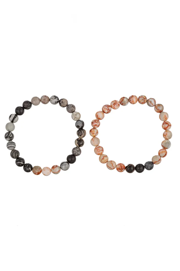 Bracelets Eye Candy LA Joel Agate 2 Piece Bracelet Set