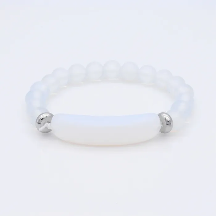 Bracelets Glitters Opalite Semi Precious Stone Bracelet