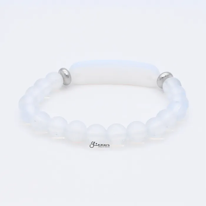 Bracelets Glitters Opalite Semi Precious Stone Bracelet