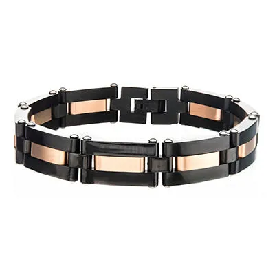 Bracelets SALESONE Inox Black IP Stainless Steel Bracelet