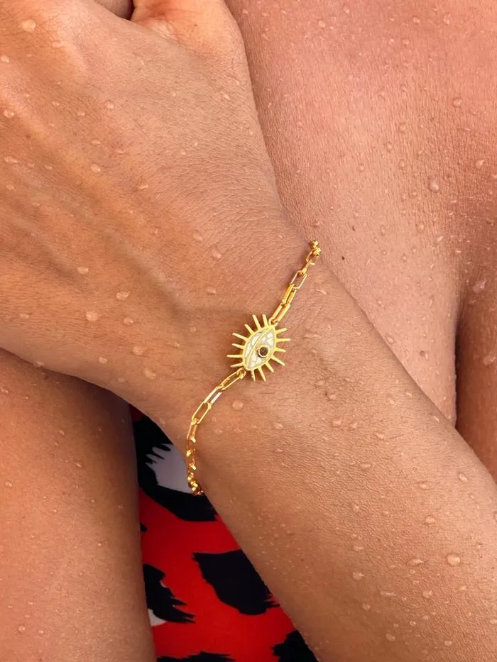 Bracelets Shana Gulati Jewelry Evil Eye Gold Vermeil Bracelet