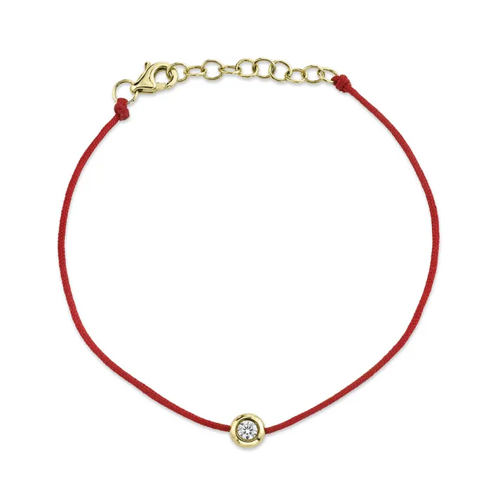 Bracelets SHY CREATION Shy Creation 14K Yellow Gold 009ctw 675 Station On A Red Silk String Style Diamond Bracelet Bracelets SHY CREATION Shy Creation 14K Yellow Gold 009ctw 675 Station On A Red Silk String Style Diamond Bracelet