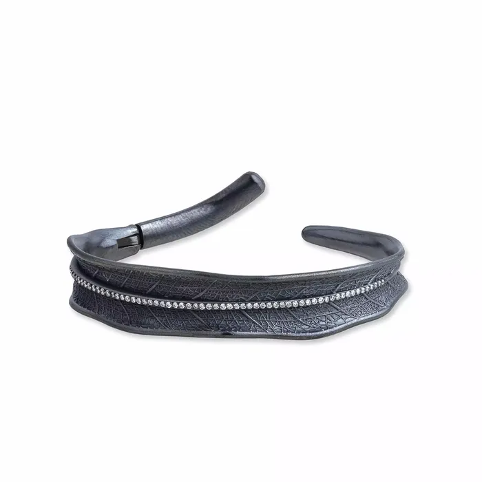Bracelets Smith and Bevill Jewelers Lika Behar Willow Open Kick Cuff Diamond Bracelet
