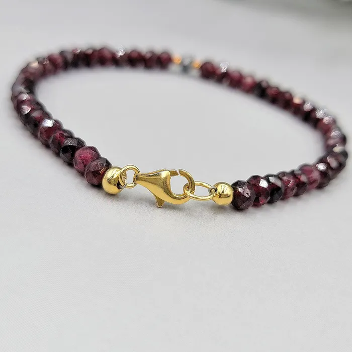 Bracelets Uniquelan Jewelry Natural Garnet and Raw Diamond Bracelet Bracelets Uniquelan Jewelry Natural Garnet and Raw Diamond Bracelet