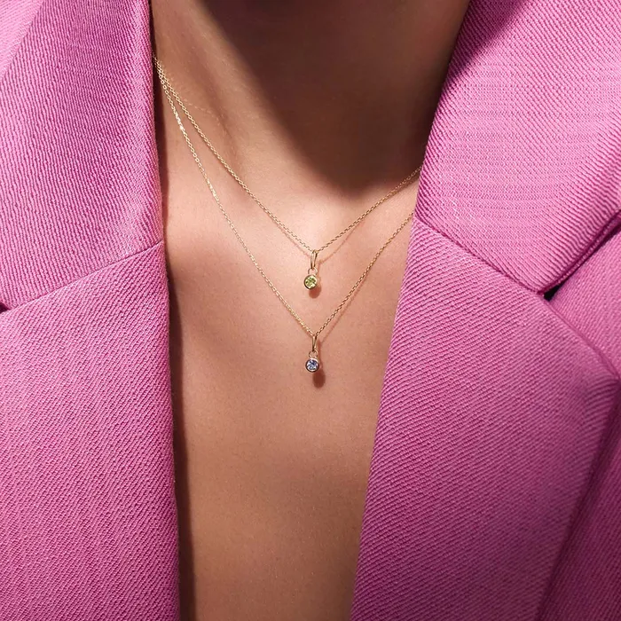 Charm Necklaces Eline Rosina Birthstone Charm June