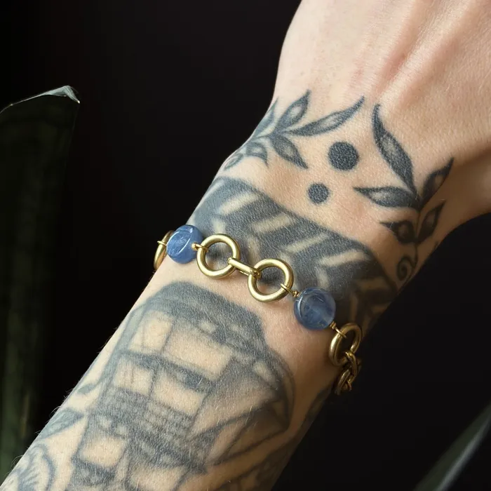 Circle Chain Kyanite Bracelet Cival Design Bracelets