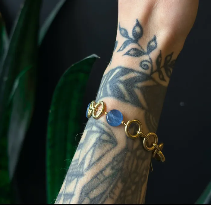Circle Chain Kyanite Bracelet Cival Design Bracelets