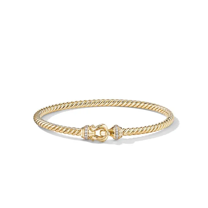 David Yurman Buckle Cablespira Bracelet with Diamonds 35mm DAVID YURMAN INC Bracelets David Yurman Buckle Cablespira Bracelet with Diamonds 35mm DAVID YURMAN INC Bracelets