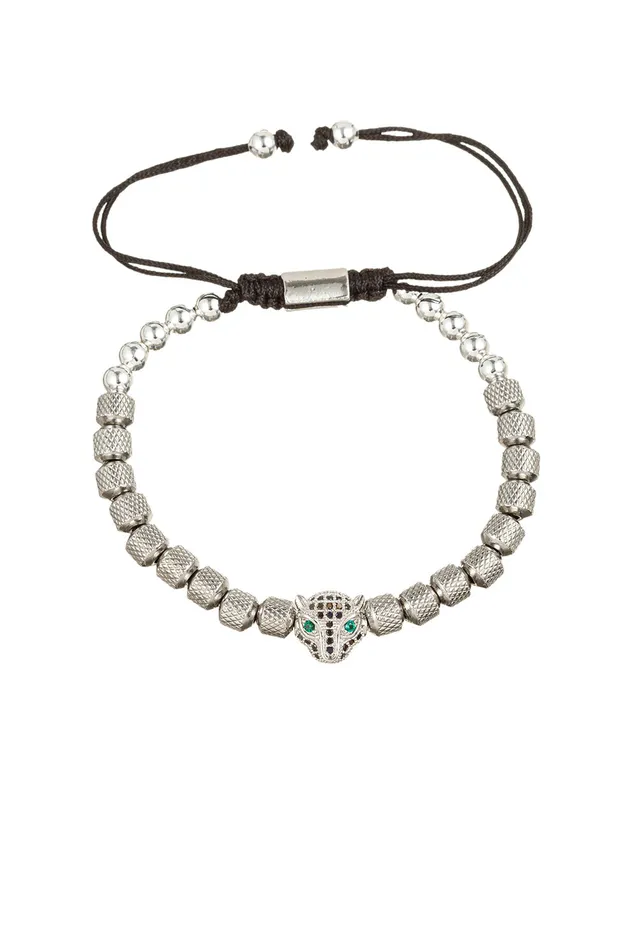 Eye Candy LA Bracelets CZ Leopard Adjustable Bracelet