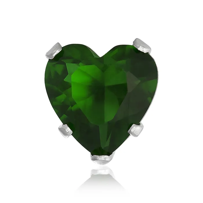 EZ2180 Heart CZ Stud Earrings 4mm Teeda Earrings