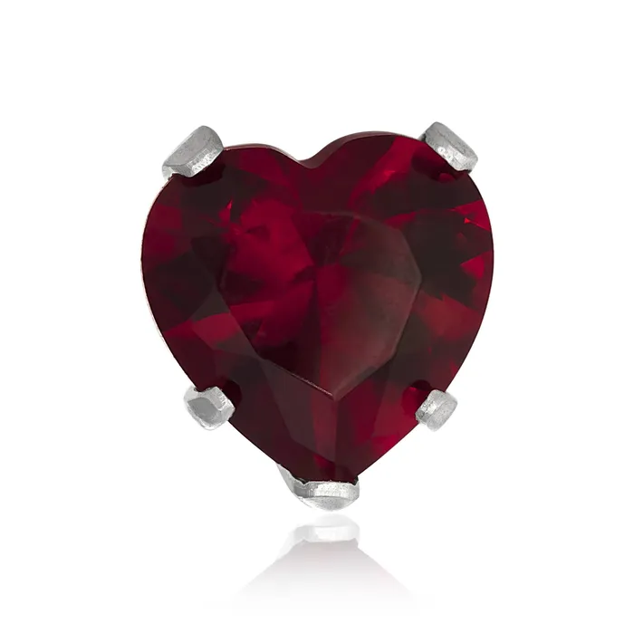 EZ2180 Heart CZ Stud Earrings 4mm Teeda Earrings