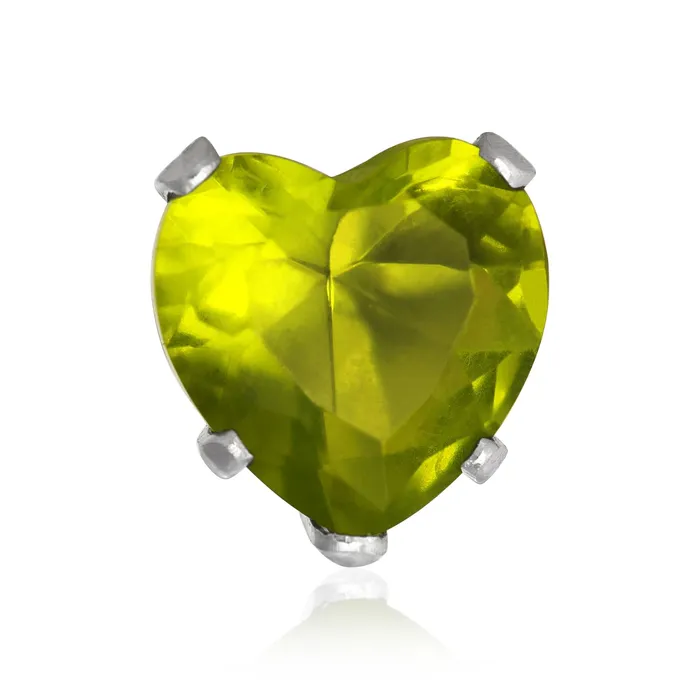 EZ2180 Heart CZ Stud Earrings 4mm Teeda Earrings