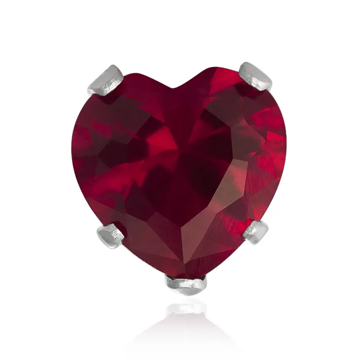 EZ2180 Heart CZ Stud Earrings 4mm Teeda Earrings