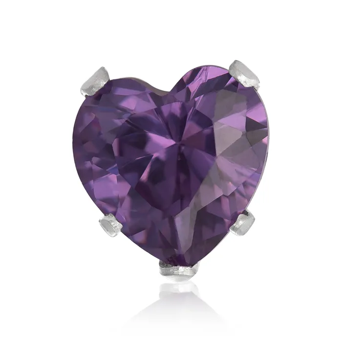 EZ2180 Heart CZ Stud Earrings 4mm Teeda Earrings