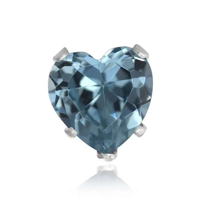 EZ2180 Heart CZ Stud Earrings 4mm Teeda Earrings
