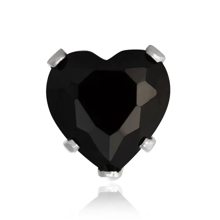 EZ2180 Heart CZ Stud Earrings 4mm Teeda Earrings