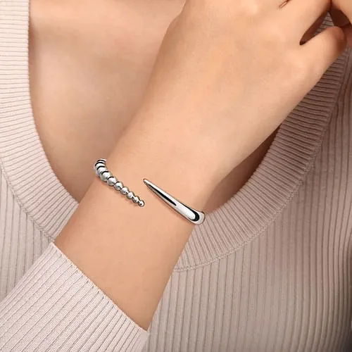 GABRIEL CO Bracelets Gabriel Sterling Silver 625 Solid Hinged Cuff Fashion Bracelet GABRIEL CO Bracelets Gabriel Sterling Silver 625 Solid Hinged Cuff Fashion Bracelet