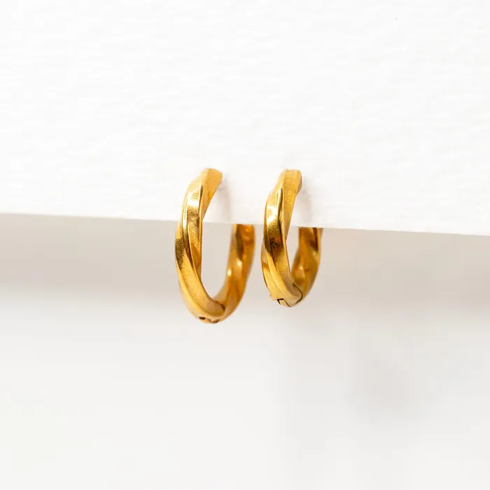 Grayling Earrings Ojai Twisted Locking Sleeper Huggie Earrings Pair