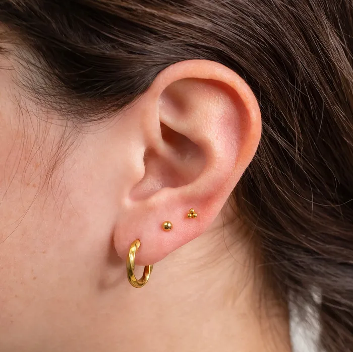 Grayling Earrings Ojai Twisted Locking Sleeper Huggie Earrings Pair