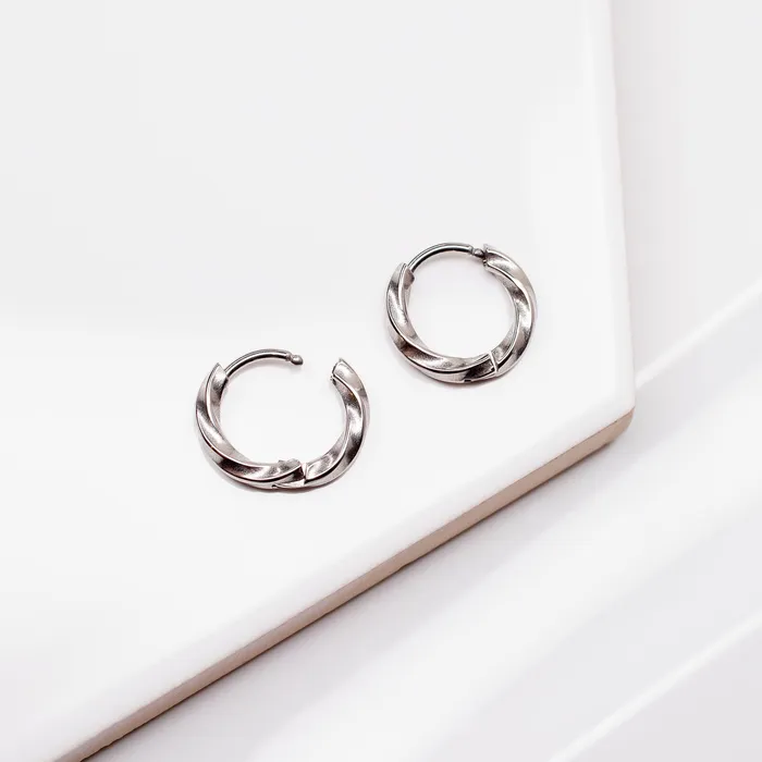Grayling Earrings Ojai Twisted Locking Sleeper Huggie Earrings Pair