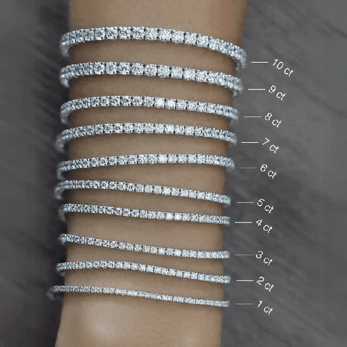 Izakov Diamonds Fine Jewelry Bracelets 14K Gold Classic Natural Diamond Tennis Bracelet