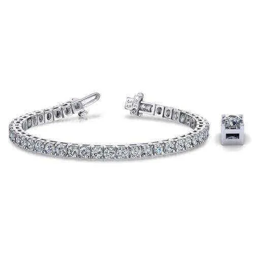 Izakov Diamonds Fine Jewelry Bracelets 14K Gold Classic Natural Diamond Tennis Bracelet