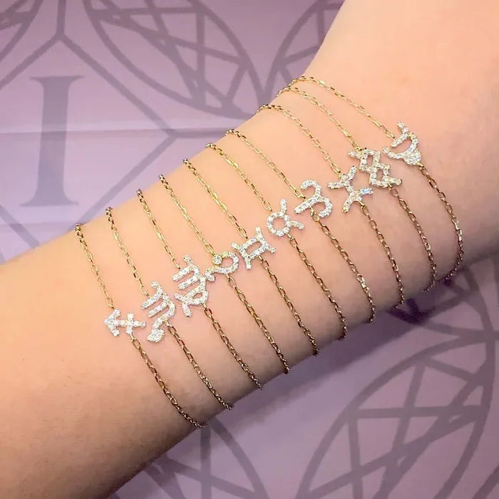 Izakov Diamonds Fine Jewelry Bracelets 18K Gold Zodiac Sign Diamond Bracelet