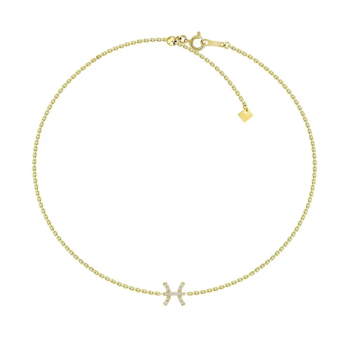 Izakov Diamonds Fine Jewelry Bracelets 18K Gold Zodiac Sign Diamond Bracelet
