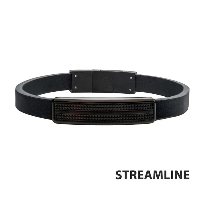 SALESONE Bracelets Inox Black IP Stainless Steel Bracelet