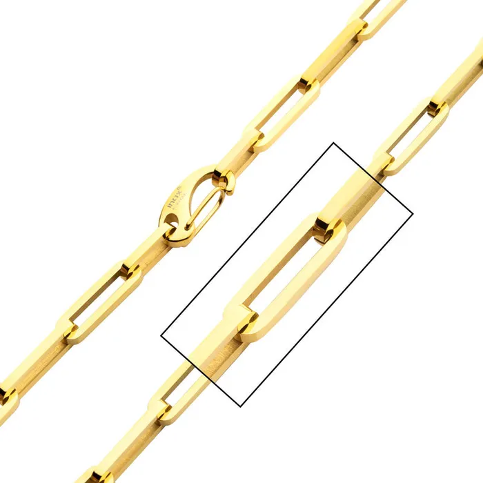 SALESONE Inox Gold IP Stainless Steel Chain Bracelets