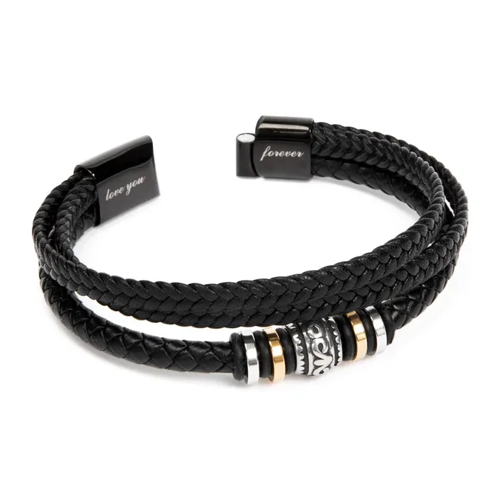 ShineOn Fulfillment Gift For My Man Always Have Always Will Mens Braided Leather Bracelet Great As A Christmas Gift or A Birthday Present For Him Bracelets