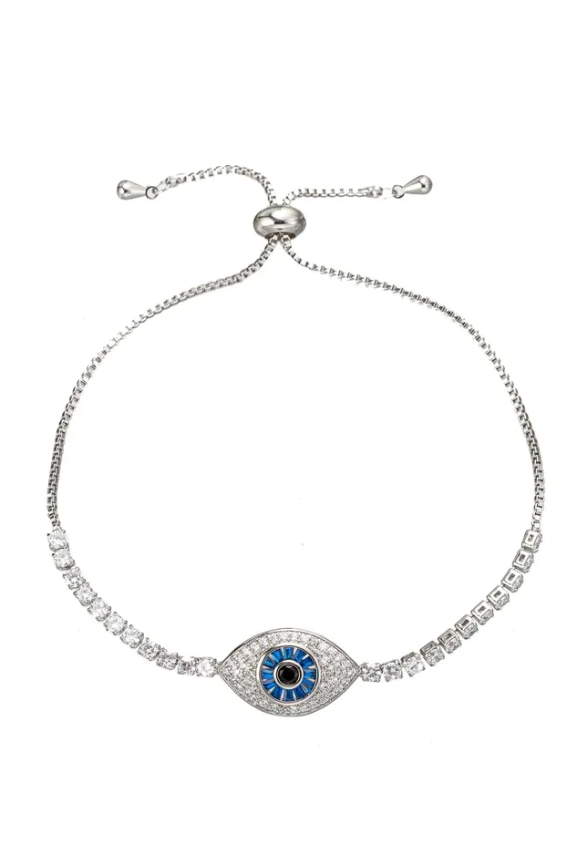 Silver Eye 18K Bracelet Eye Candy LA Bracelets