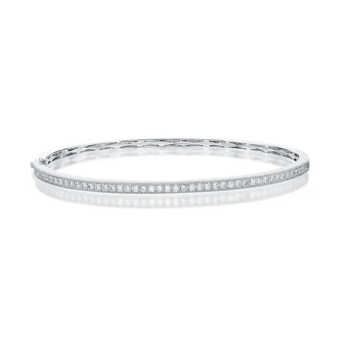 Smith Bevill Jewelers 18kw 075ctw Diamond Bangle Bracelet Bracelets