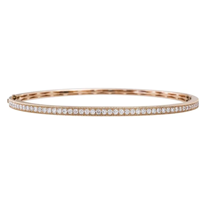 Smith Bevill Jewelers 18kw 075ctw Diamond Bangle Bracelet Bracelets