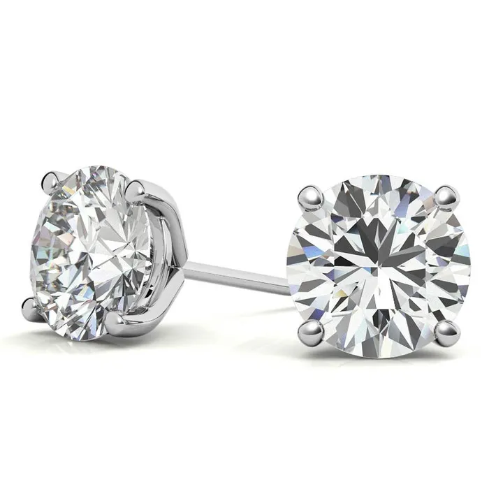 THOLLOT DIAMONDS AND FINE JEWELRY 14K White Gold 098ctw Diamond Stud Earrings in Four Prong Martini Settings Earrings THOLLOT DIAMONDS AND FINE JEWELRY 14K White Gold 098ctw Diamond Stud Earrings in Four Prong Martini Settings Earrings