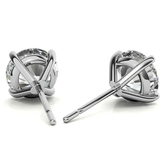 THOLLOT DIAMONDS AND FINE JEWELRY 14K White Gold 098ctw Diamond Stud Earrings in Four Prong Martini Settings Earrings THOLLOT DIAMONDS AND FINE JEWELRY 14K White Gold 098ctw Diamond Stud Earrings in Four Prong Martini Settings Earrings